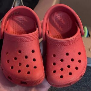 Red Toddler Crocs -size 5